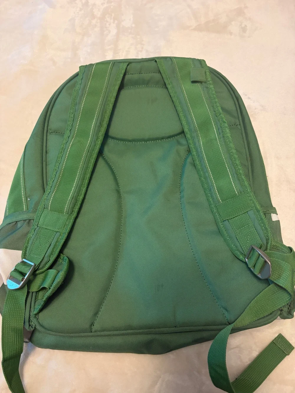 Pottery Barn Kids Green & White Striped Backpack - Drew